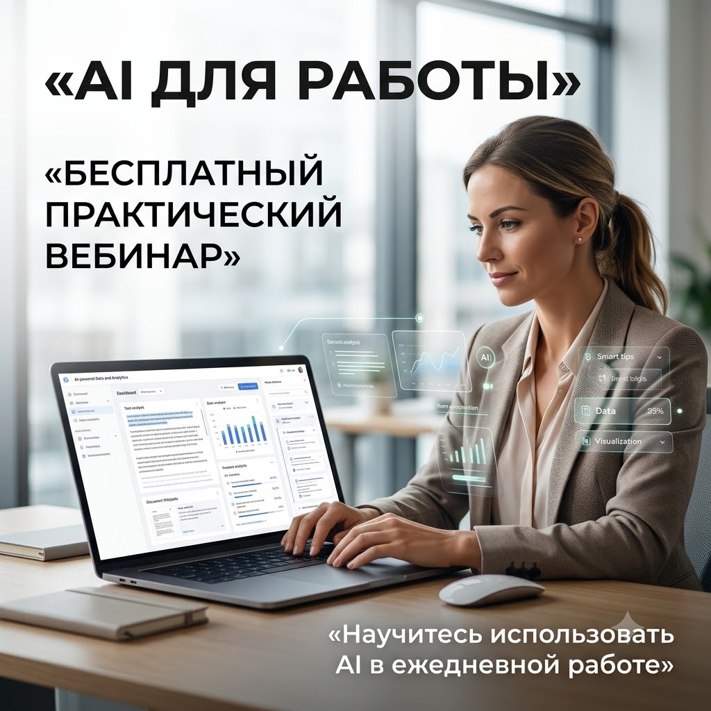 Бесплатный вебинар: AI для работы и развития
